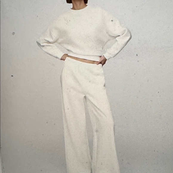 altrd state- cream cropped swearshirt - NWOT soft as revival scuba softstream - Picture 1 of 8